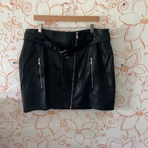 Faux leather skirt
